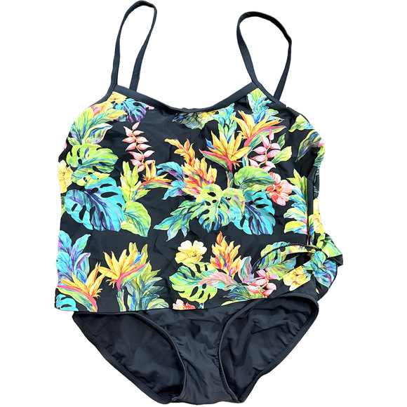 Maxine of Hollywood Other - Maxine of Hollywood Full coverage tummy control one piece tropical swimwear one